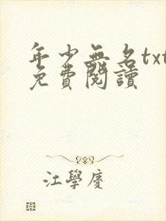 年少无名txt免费阅读