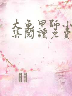 大龟甲师小说全集阅读免费