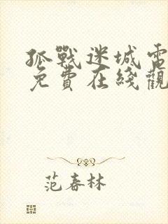 孤战迷城电视剧免费在线观看