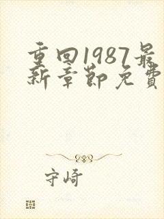 重回1987最新章节免费阅读