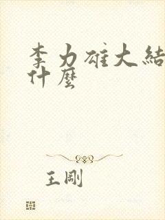 李力雄大结局是什么