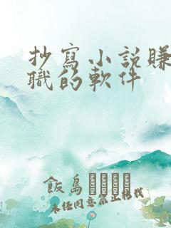 抄写小说赚钱兼职的软件