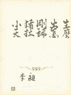 小猪刚出生第二天拉稀怎么办