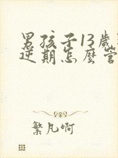 男孩子13岁叛逆期怎么管教