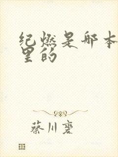 纪燃是哪本小说里的