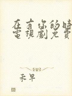 在有你的时光里电视剧免费观看全集