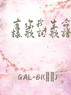 有你我生命不一样歌词歌谱