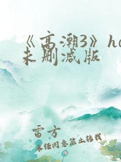 《高潮3》hd未删减版