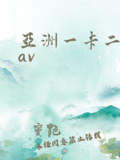 亚洲一卡二不卡av