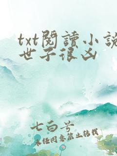 txt阅读小说世子很凶
