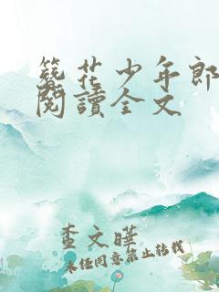 簪花少年郎小说阅读全文