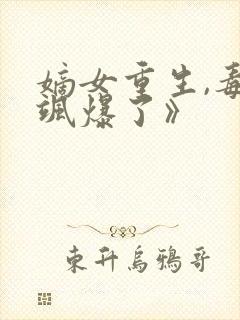 嫡女重生,毒妃飒爆了》