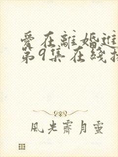 爱在离婚进行时第9集在线播放