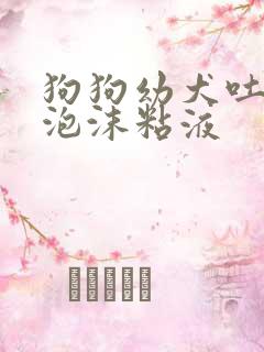 狗狗幼犬吐白色泡沫粘液