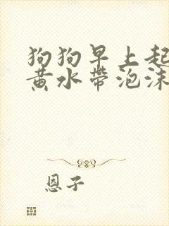 狗狗早上起床吐黄水带泡沫