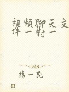 视频聊天交友软件一对一