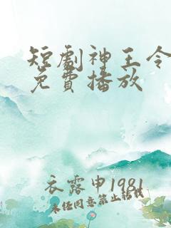 短剧神王令全集免费播放