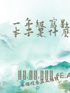 一年级写数字的本子是什么本