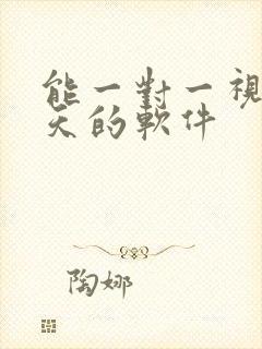 能一对一视频聊天的软件