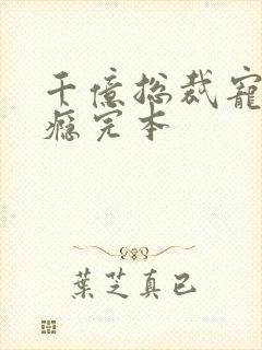 千亿总裁宠妻上瘾完本