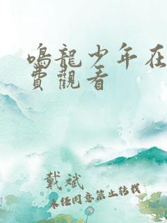 鸣龙少年在线免费观看