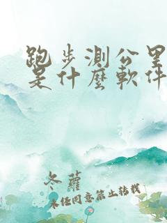 跑步测公里数的是什么软件