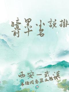 暗黑小说排行榜前十名