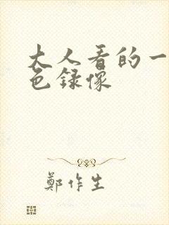 大人看的一级黄色录像