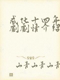 成化十四年电视剧剧情介绍