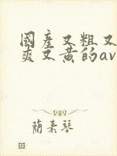 国产又粗又猛又爽又黄的av