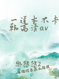 一道本不卡的日韩高清av