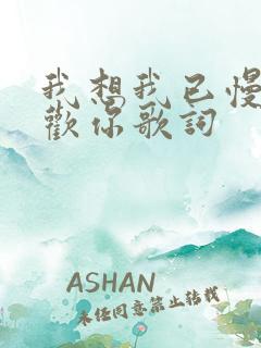 我想我已慢慢喜欢你歌词