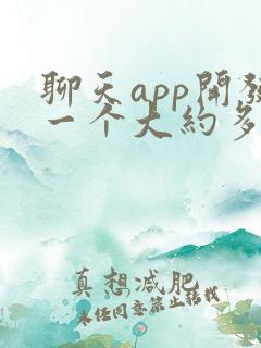 聊天app开发一个大约多少钱