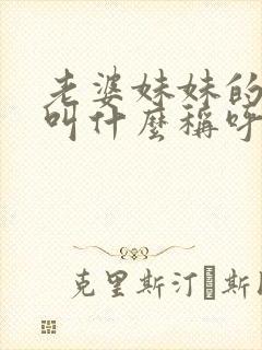 老婆妹妹的女儿叫什么称呼