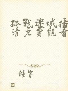 孤战迷城播放高清免费观看