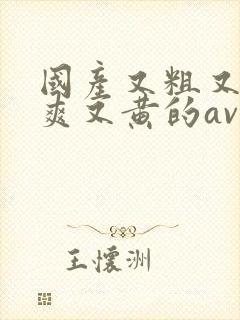 国产又粗又猛又爽又黄的av