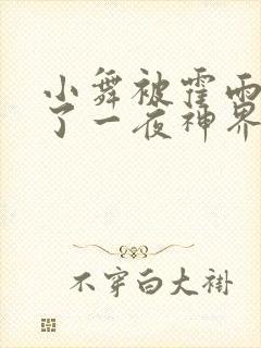 小舞被霍雨浩c了一夜神界