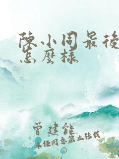 陈小同最后结局怎么样