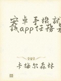 安卓手机试玩赚钱app任务最多的