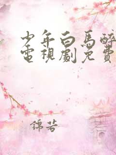 少年白马醉春风电视剧免费看全集