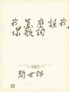 我怎么说我不爱你歌词