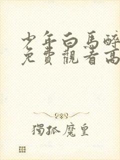 少年白马醉春风免费观看高清29集