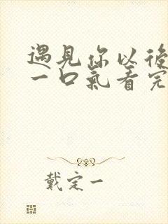 遇见你以后短剧一口气看完