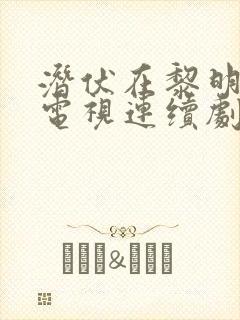 潜伏在黎明之前电视连续剧