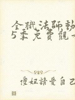 全职法师动漫第5季免费观看完整版在线观看