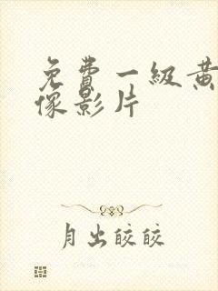 免费一级黄色录像影片
