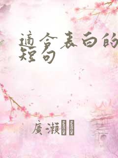 适合表白的情话短句