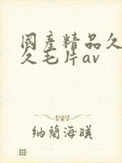 国产精品久久久久毛片av