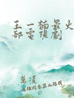 王一楠最火的5部电视剧