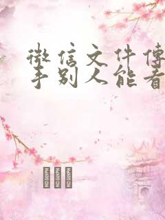 微信文件传输助手别人能看到吗